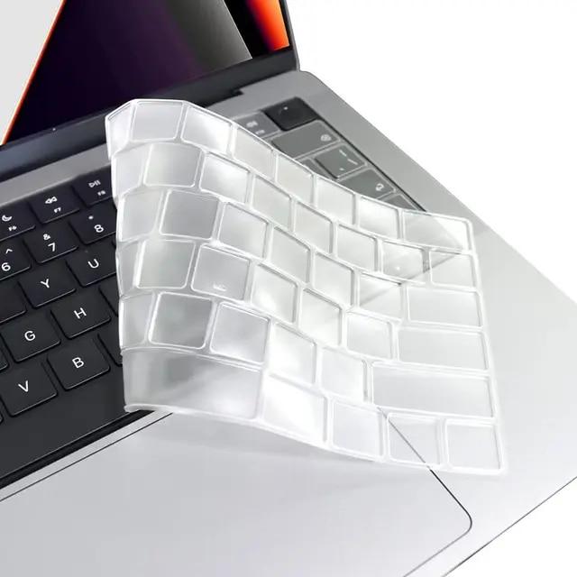 Macbook pro 2021インチm1max a2442 a2485用の超薄型防水tpuキーボードプロテクターフィルム｜newold-goods｜15