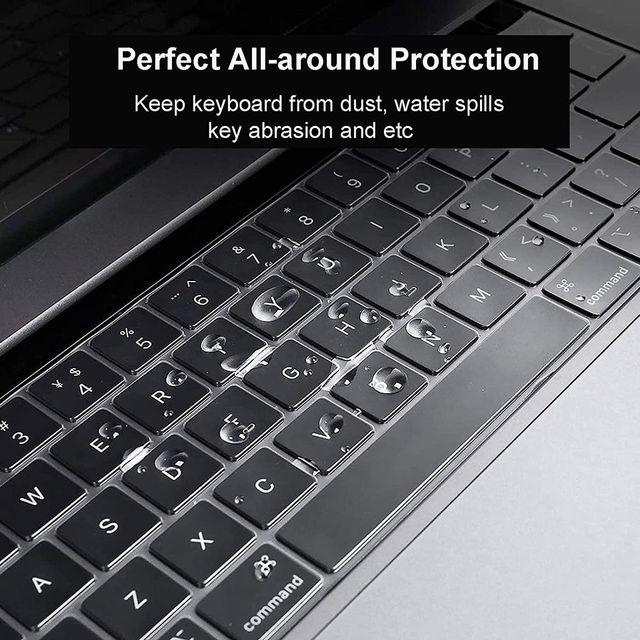 Macbook pro 2021インチm1max a2442 a2485用の超薄型防水tpuキーボードプロテクターフィルム｜newold-goods｜05