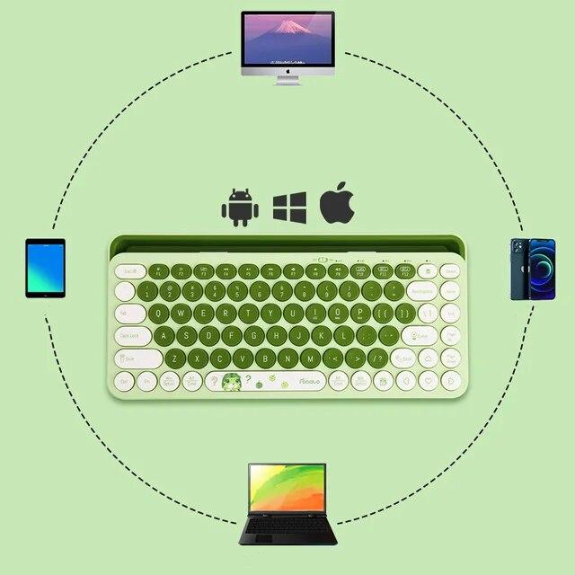 ワイヤレスキーボード,Bluetooth,素敵なゲーム,人間工学に基づいた,カラー,ミニ,PC,iPad,Mac,Android,Apple用｜newold-goods｜07