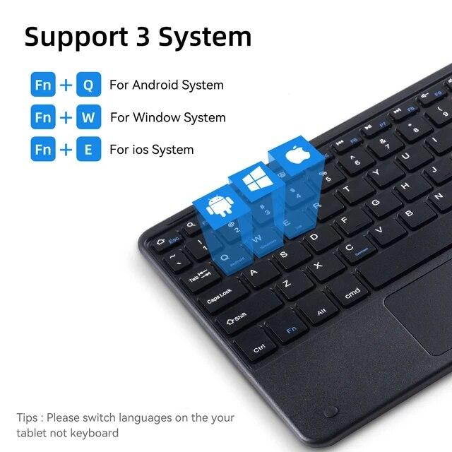 タッチパッド付きワイヤレスキーボードとマウス,Bluetooth,超薄型,iPad,Samsung,Xiaomi,Huawei用｜newold-goods｜21