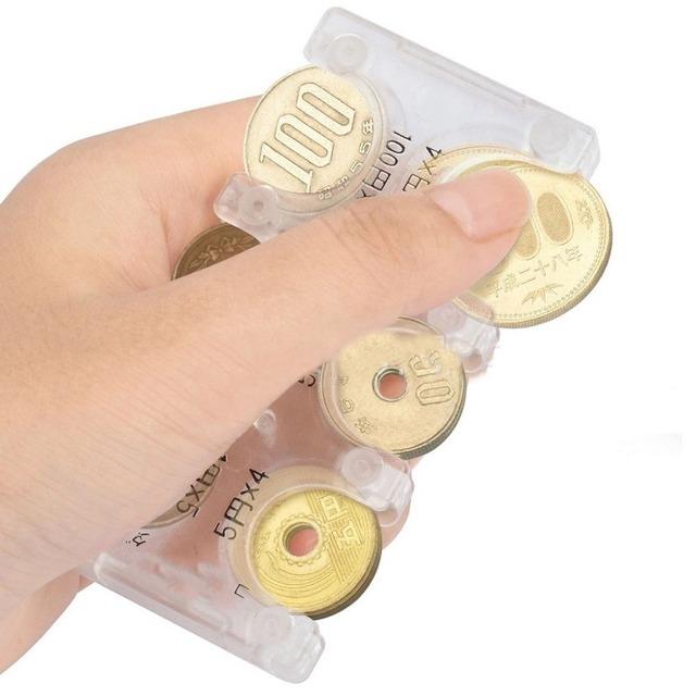 コイン用のプラスチック製小銭入れ,超軽量,無地,小さなポケット付き,コインポケット｜newold-goods｜21