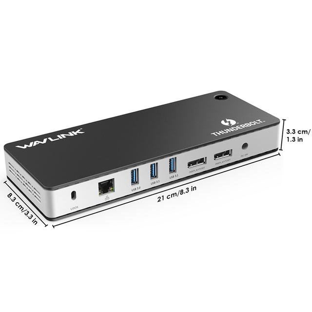 Wavlink thunderbolt 3ドッキングステーション4kデュアルディスプレイ11-in-1ポート、60wホスト充電、デュアル4k @ 60｜newold-goods｜12