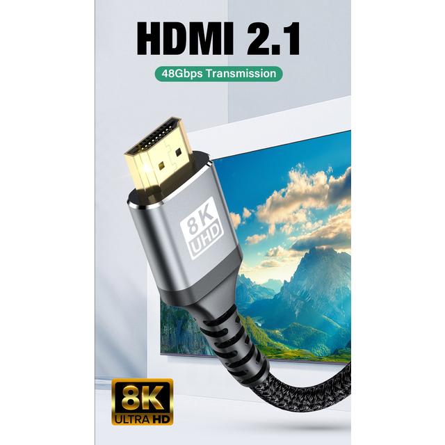 Hdmi 2.1ケーブル,4k @ 60hz/4k @ 120hz 48gbps hdr hdcp for hd TV Box ps3/4超高速コンピ｜newold-goods｜07