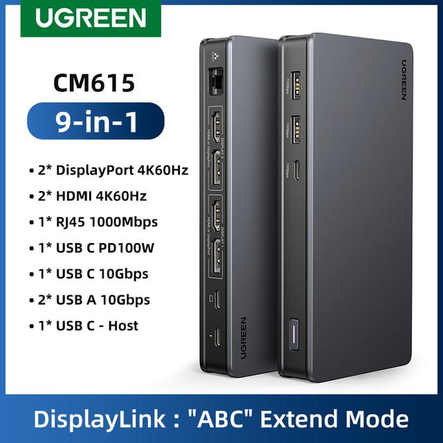 Ugreenドッキングステーション9-in-1ハブUSBcから4k60hzHDMI
