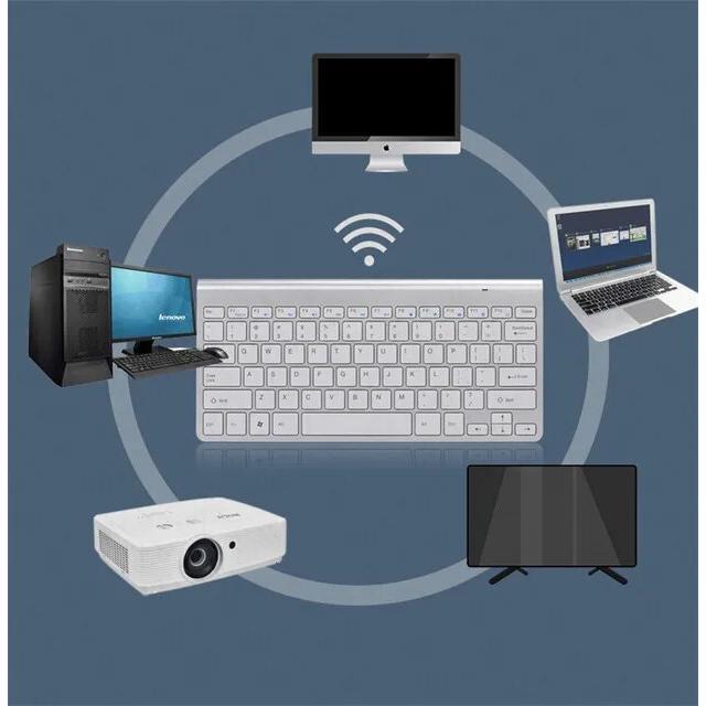 ワイヤレスキーボードとマウスキット,ミニコンボ,2つのaaa,iPad, PC,携帯電話,タブレット,ラップトップ用の充電式デスクトップ,2.4g｜newold-goods｜07