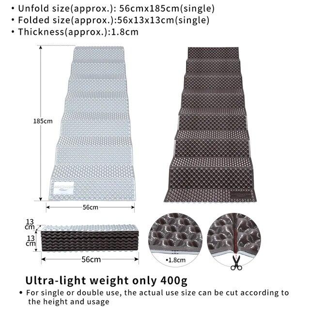 Soomloom-防水キャンプマット,折りたたみ式およびポータブルマットレス,アウトドアピクニック用寝袋,185x56cm,ixpe｜newold-goods｜06