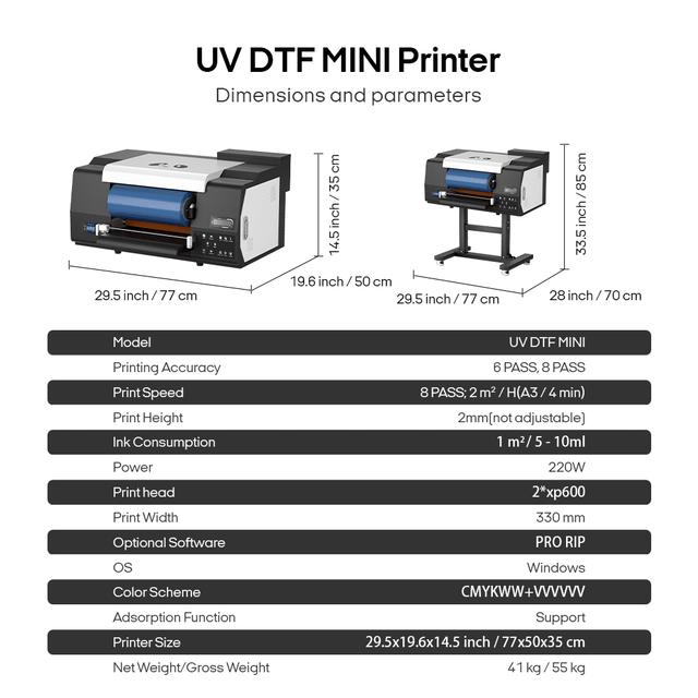 DtfプリンターProcolored-2 in 1,a3デュアルxp600,印刷ステッカー,UV dtfカップ用のサポート,不規則な形状の表面｜newold-goods｜21