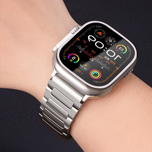 Apple Watch用チタンビジネスストラップ,iwatchシリーズ用デラックスアクセサリー9ウルトラ2,8,7,6,se 5,4,41mm, 40｜newold-goods｜02