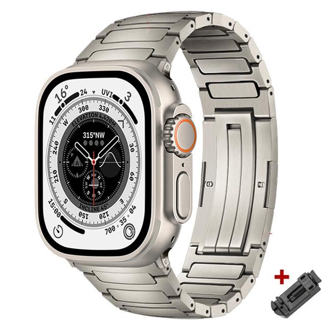 Apple Watch用チタンビジネスストラップ,iwatchシリーズ用デラックスアクセサリー9ウルトラ2,8,7,6,se 5,4,41mm, 40｜newold-goods｜06