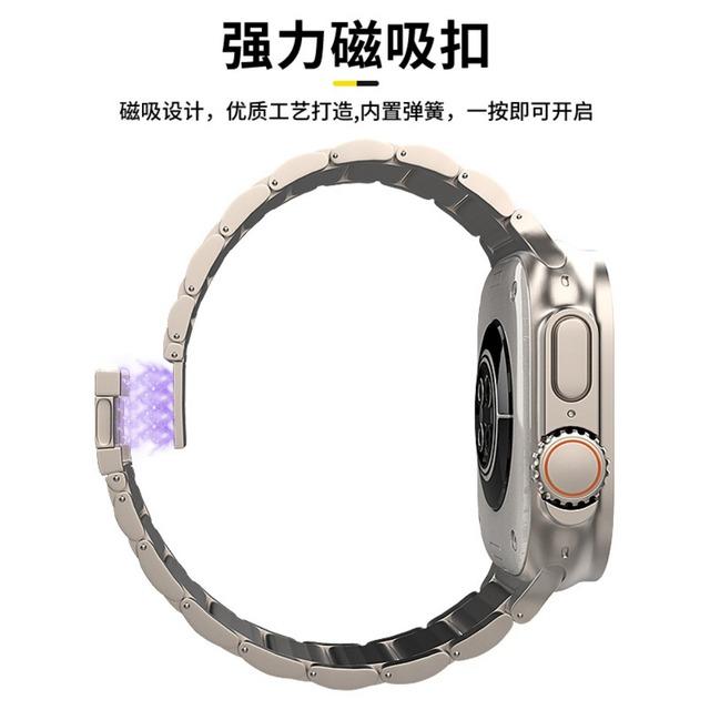 Apple Watch用の豪華なチタンストラップ,iwatch 8,7,シリーズ6,5,4,se,42mmおよび44mmおよび49mm, 45mm｜newold-goods｜05