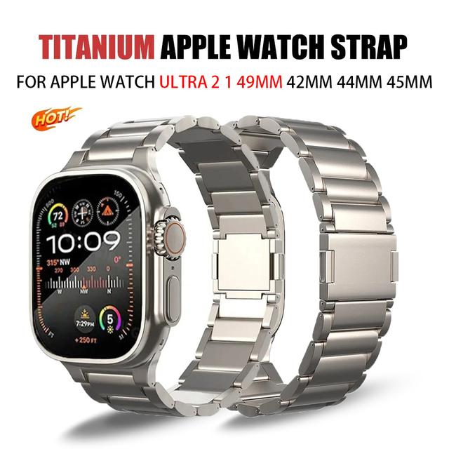 Apple Watch用の豪華なチタンストラップ,iwatch 8,7,シリーズ6,5,4,se,42mmおよび44mmおよび49mm, 45mm｜newold-goods｜07
