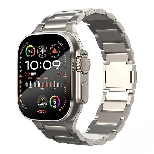 Apple Watch用の豪華なチタンストラップ,iwatch 8,7,シリーズ6,5,4,se,42mmおよび44mmおよび49mm, 45mm｜newold-goods｜08