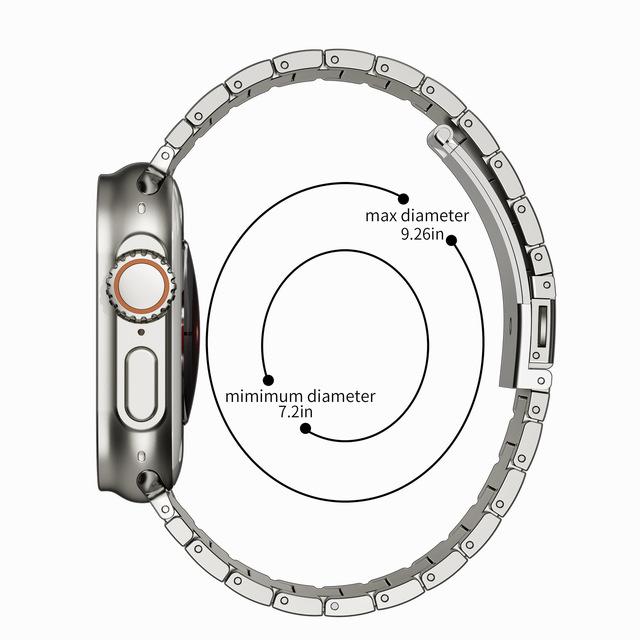 Apple Watch用メタルストラップ,iwatchシリーズ用スペアパーツ9, 8, 7, 6,se,5,4,49mm, 45mm, 42mm 40｜newold-goods｜03