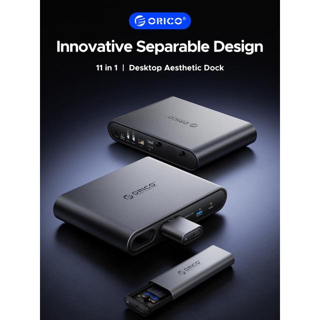 Orico-トリプルディスプレイドッキングステーション、USB c、65w Orico-トリプルディスプレイドッキングステーション、USB c、65w