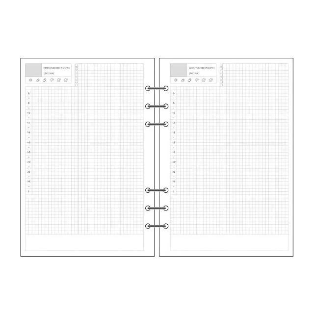 A5 a6 a7ルーズリーフノートブックリフィルスパイラルバインダープランナーインナーページインサイドペーパーデイリーウィークリーマンスリープラントゥ｜newold-goods｜17