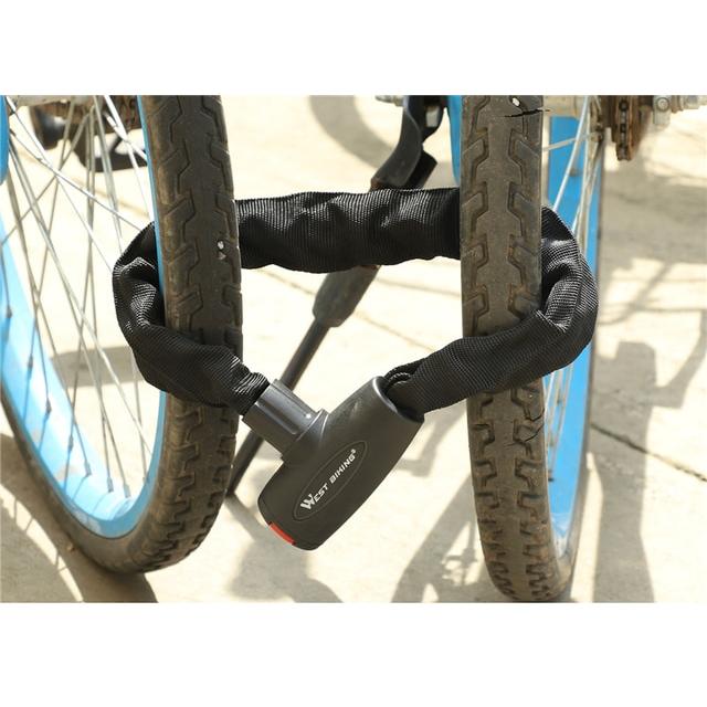 West biking-スチール製自転車ロック,2つのキーを備えた盗難防止ロック,セキュリティ強化チェーンロック,0.6m/0.9m/1.2m｜newold-goods｜21