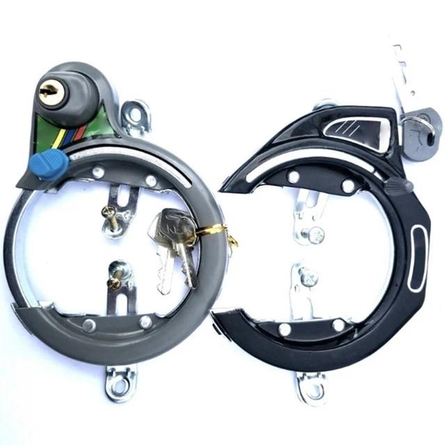 高強度ハンドル付きの実用的なユニバーサル自転車ロック,2つのキー｜newold-goods｜04