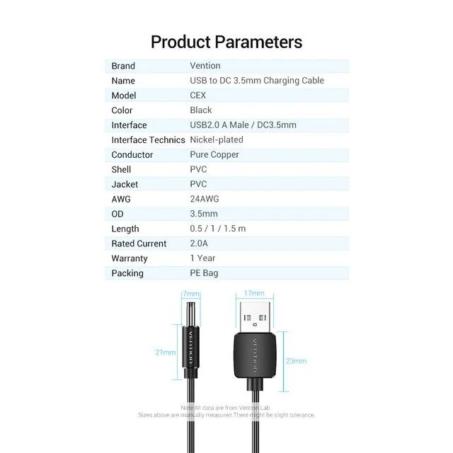 Vention usb dc 3.5 ミリメートル充電ケーブルusb aオス 3.5 ジャックコネクタ 5v電源充電器アダプタusbハブの電源ケーブル｜newold-goods｜14