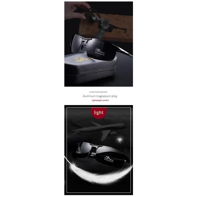 Cookshark-マグネシウムとアルミニウムのサングラス,男性用の Cookshark-マグネシウムとアルミニウムのサングラス,男性用の
