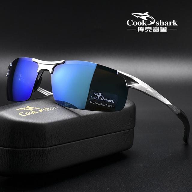 Cookshark-マグネシウムとアルミニウムのサングラス,男性用の Cookshark-マグネシウムとアルミニウムのサングラス,男性用の