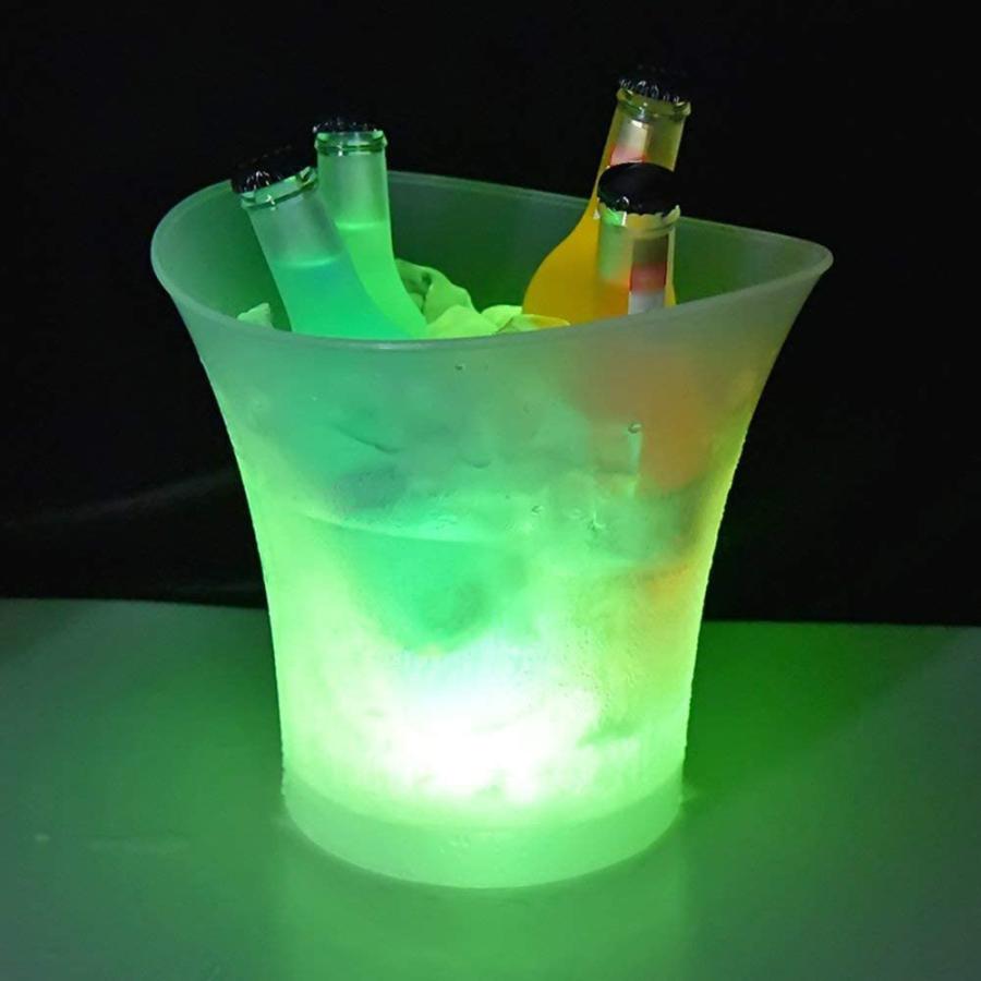 ワインクーラー シャンパンクーラー, 5L大容量LEDアイスペール ワインクーラー シャンパンクーラー, 5L大容量LEDアイスペール