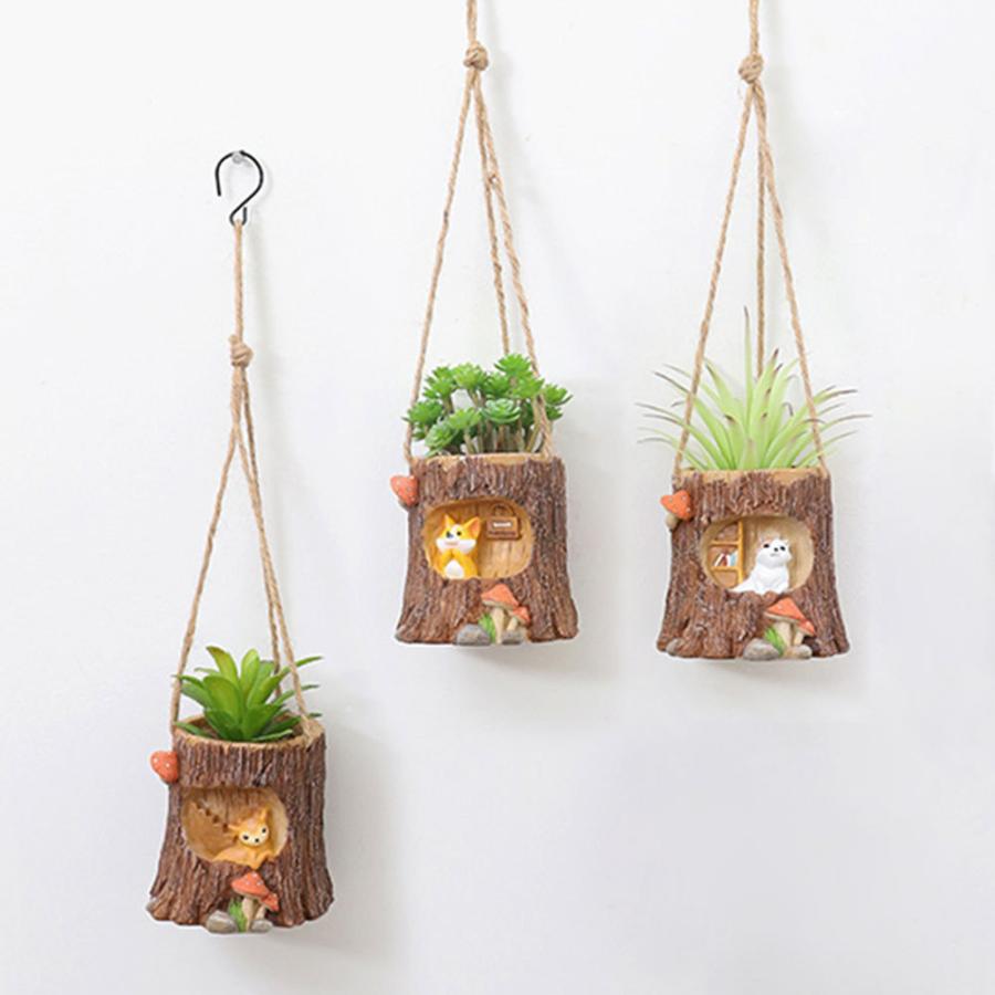 植木鉢 フラワーポット サボテン鉢 猫型 切り株 底穴あり 多肉 植木鉢 フラワーポット サボテン鉢 猫型 切り株 底穴あり 多肉