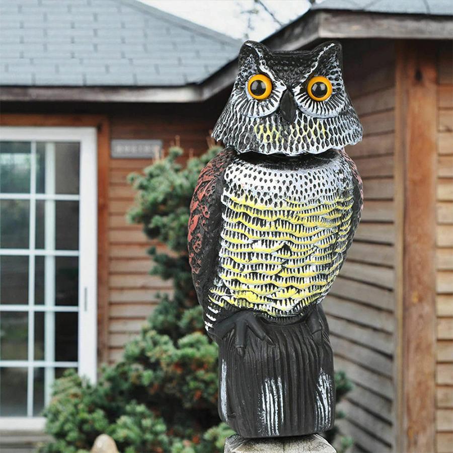 鳥よけフクロウ、フクロウの置物風車式手動パドルヘッド、 鳥よ 鳥よけフクロウ、フクロウの置物風車式手動パドルヘッド、 鳥よ