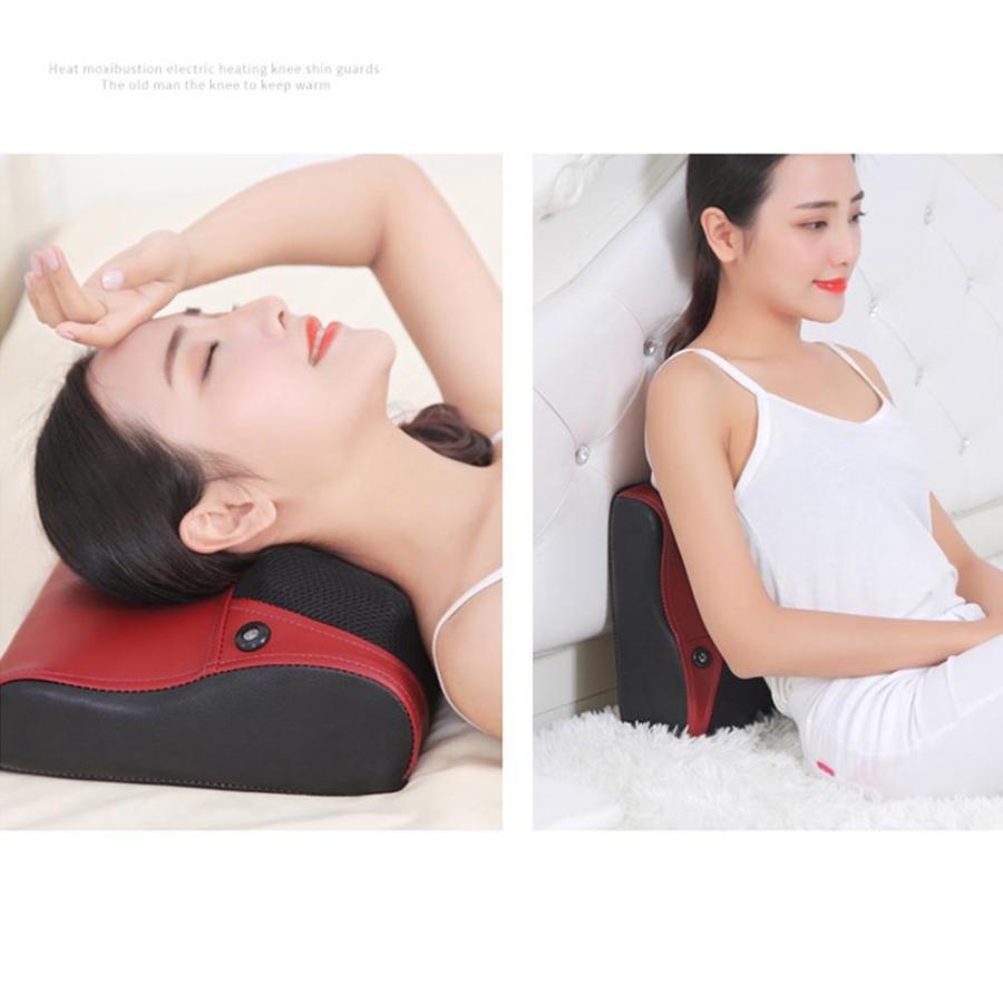 New 寝ながらマッサージ器 マッサージ器 首 もみ玉マッサージロール マッサージ機 足 肩 枕 腰 腰痛 肩凝り クロシオ お洒落 敬老の日 プレゼント ギフト