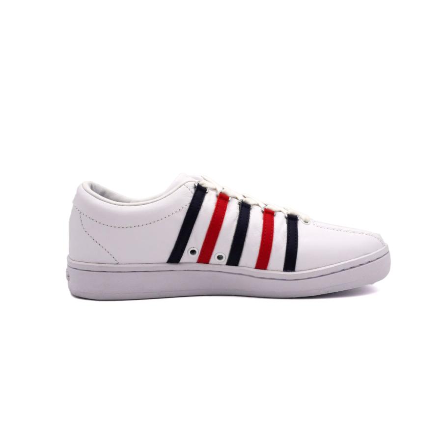 K・SWISS ケースイス CLASSIC クラシック スニーカー メンズ レディース 本革 レザースニーカー ローカット WHITE×BLUE×RED KS88 送料無料【FT】｜newroute55｜03