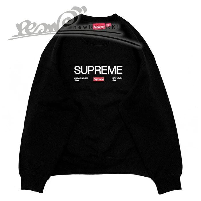 送料無料 メンズ スウェット ブラック Supreme シュプリーム 