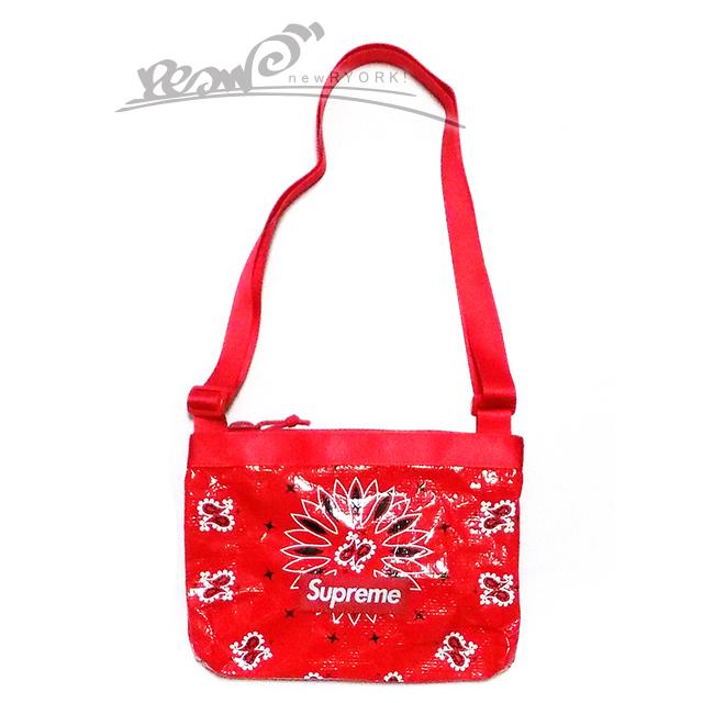 送料無料 メンズ ショルダーバッグ レッド Supreme シュプリーム Bandana Trap Side Bag SS21
