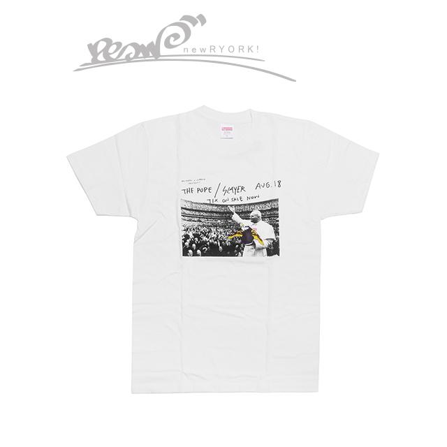 送料無料 メンズ Tシャツ ホワイト Supreme シュプリーム Supreme/ANTI HERO POPE TEE SS16T42 M