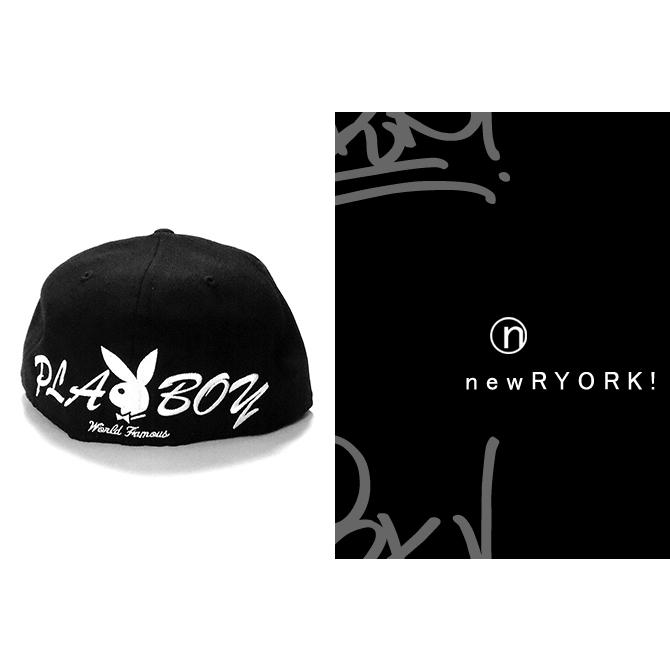 送料無料 メンズ キャップ ブラック Supreme シュプリーム PLAYBOY BOX LOGO NEW ERA SS17H81の画像