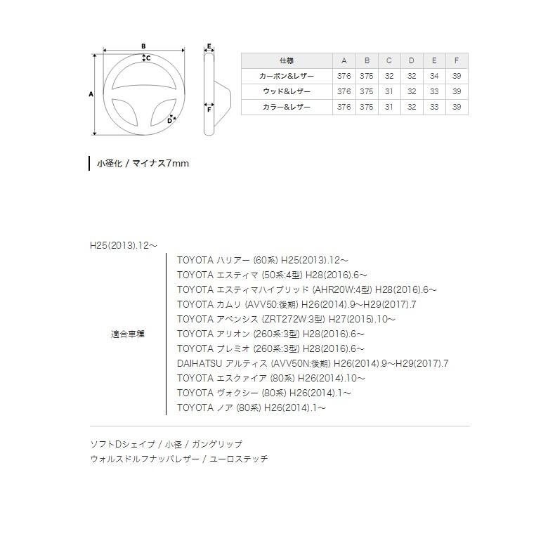 レアル REAL ステアリング ハンドル ハリアー 60系 ノア ヴォクシー エスティマ ブラックカーボン(ブラックユーロステッチ)U60-BKC-BK｜news1994｜03