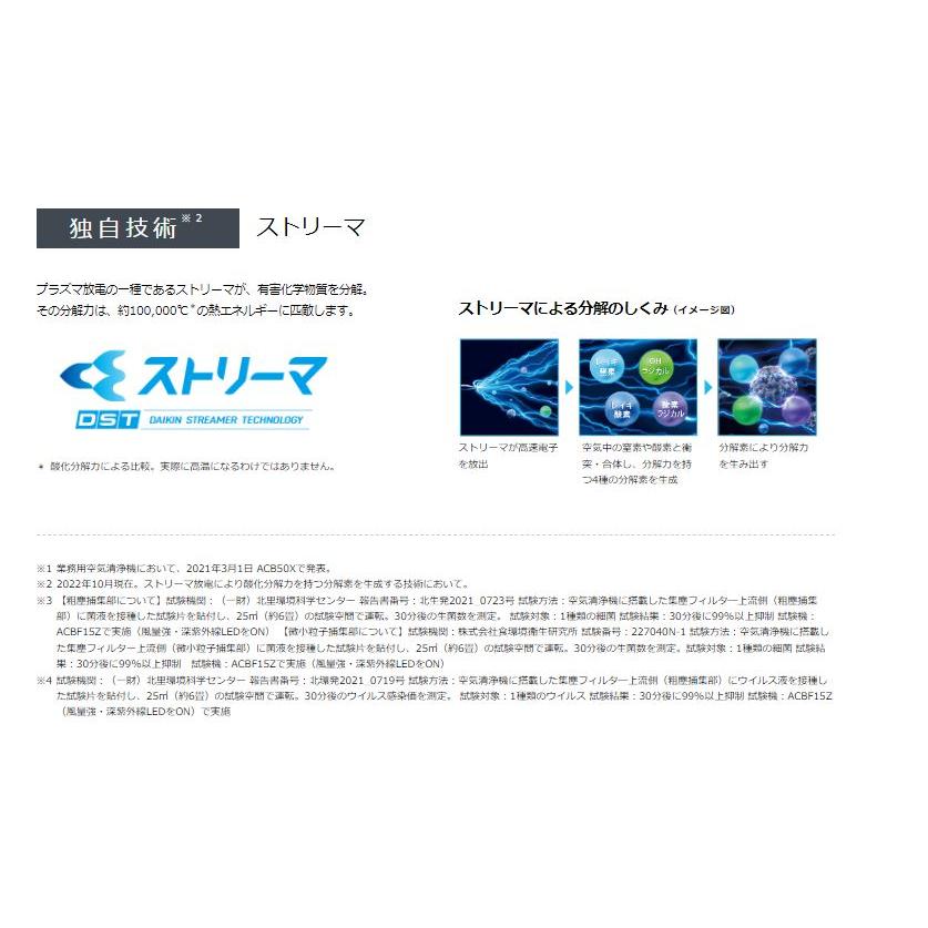 ACBF15Z-S ダイキン UVパワフルストリーマ空気清浄機 65畳 : NEW ACBF15Z-S ダイキン UVパワフルストリーマ空気清浄機 65畳 : NEW