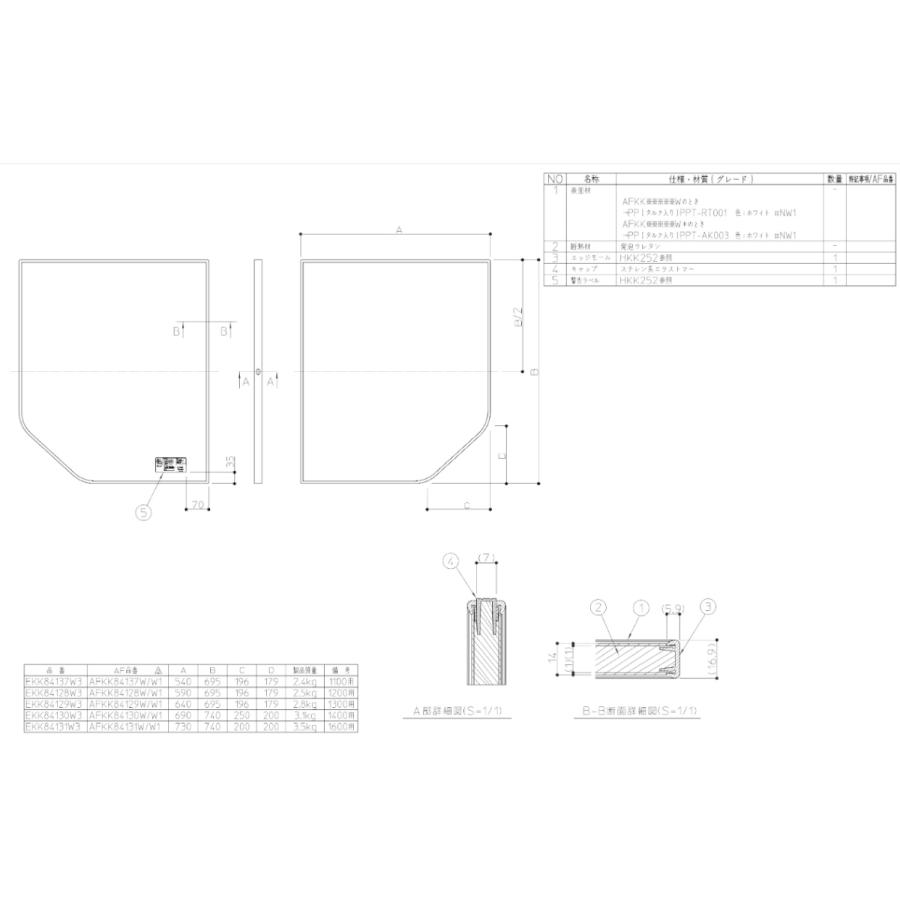 ふろふた TOTO EKKS2ALAA21WN TOTO 風呂蓋 サザナ ふろふた EKKS6BKAA21WN - メルカリ