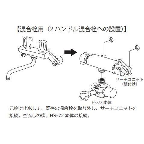 HS-72XLTH デルマン 横形壁付自動水栓 混合栓付 オートストップ 防水仕様IPX5 Lサイズ 泡沫吐水_1