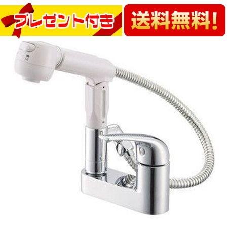 SANEI K37100-W 三栄水栓 水栓金具 シングルスプレー シャワー 混合栓