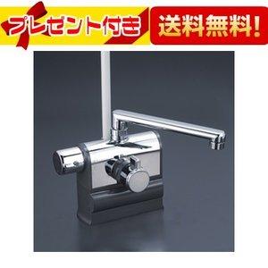 KVK 【返品OK!】KF3008L KVK デッキ形サーモスタット式シャワー 左 