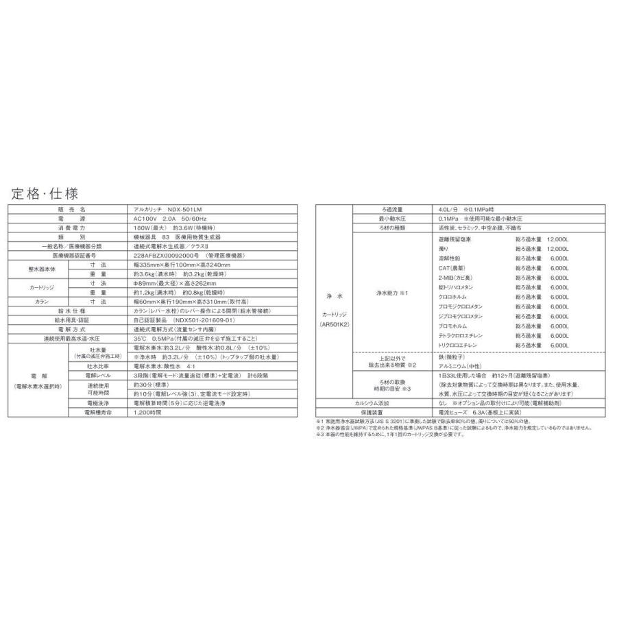 ポイント15倍 NDX-501LM ヒューマンウォーター Humanwater アルカ