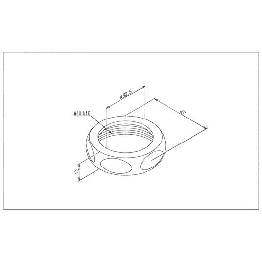 TH22004 TOTO 水栓部材 袋ナット40 |  | 01