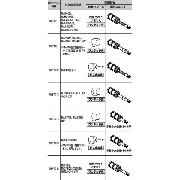 あすつく 在庫あり TH577 TOTO 水栓金具取り換えパーツ TMG40型用開閉バルブ部 | TOTO | 01