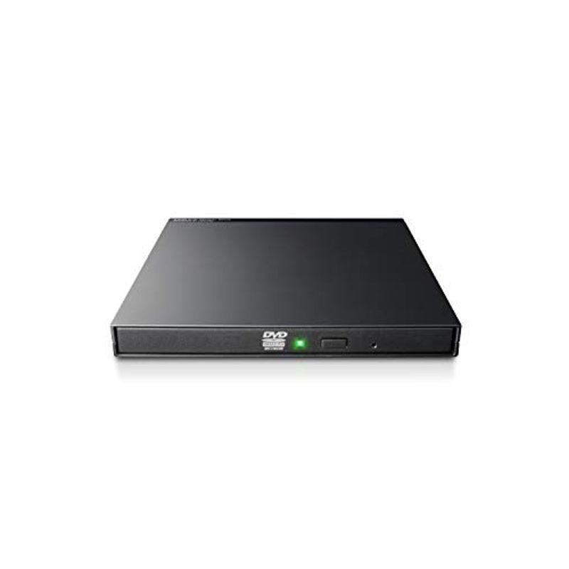 DVDドライブ/USB2.0/薄型/Type-Cケーブル付/ブラック CDーR、RWドライブ