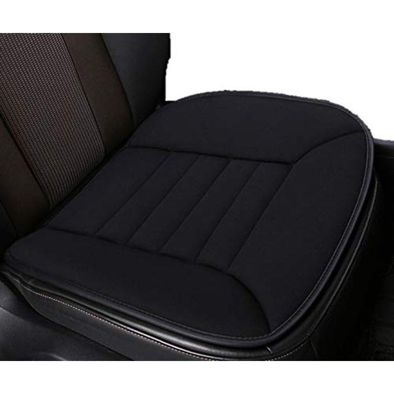 車用 低反発 カーシートクッション 前部座席 最大95 オフ シートカバー 自宅 1set オフィス 疲れ解消 ブラック にも 快適