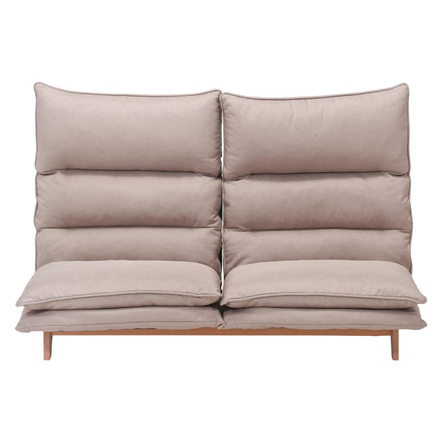 ブランド 二人掛け 6段ギア 座椅子 ヘッド可動 フロアチェア ベージュ【新品】【送料無料(一部地域を除く)】 【RIZ6308043148】(22620円)