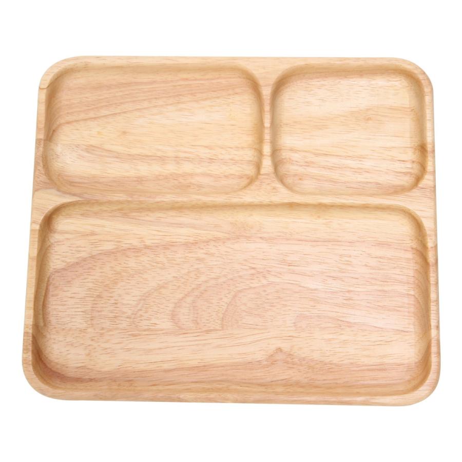 天然木ラバーウッド 食器 レクタングル ランチプレート 幅25.5ｃｍ 6個セット 【新品】【送料無料】(北海道 沖縄 離島は別途送料)
