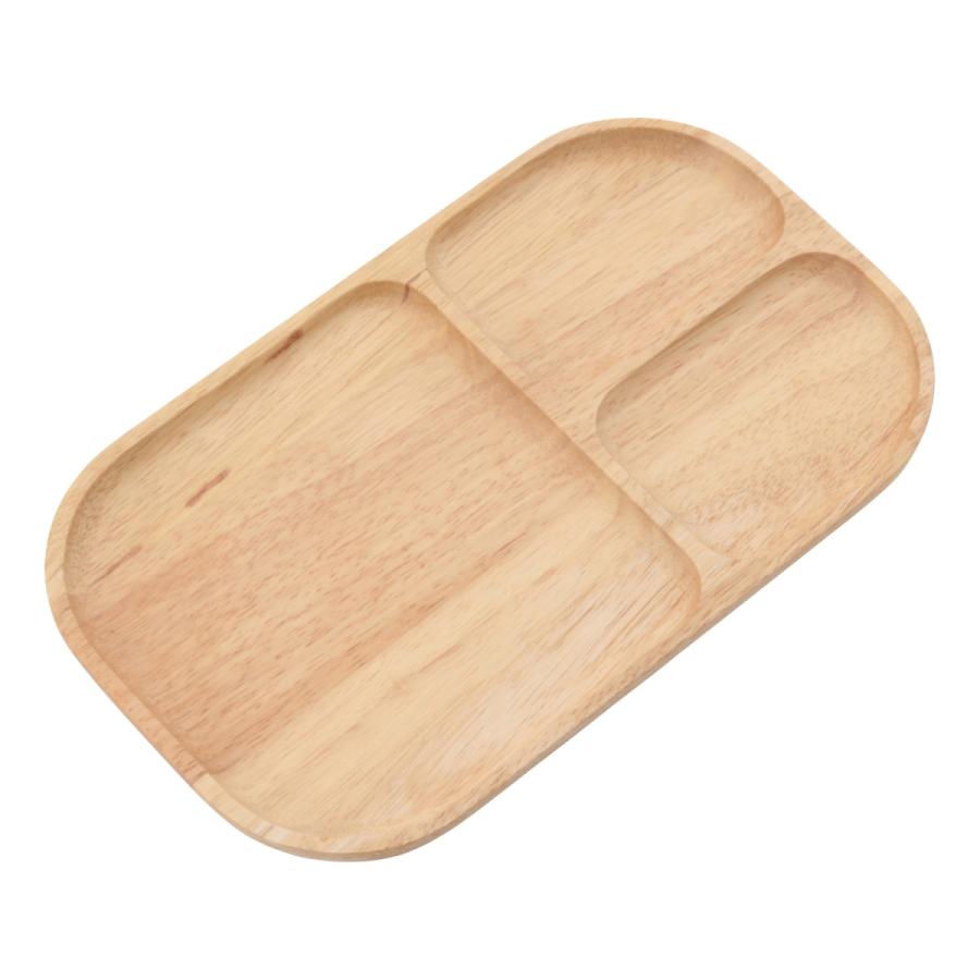 天然木ラバーウッド 食器 レクタングル ランチプレート 幅30ｃｍ 6個セット  ナチュラル【新品】【送料無料】(北海道 沖縄 離島は別途送料)