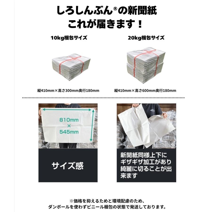 白新聞紙 100kg 5,600枚 業務用 810×545mm 10kgあたり2,300円 インクで