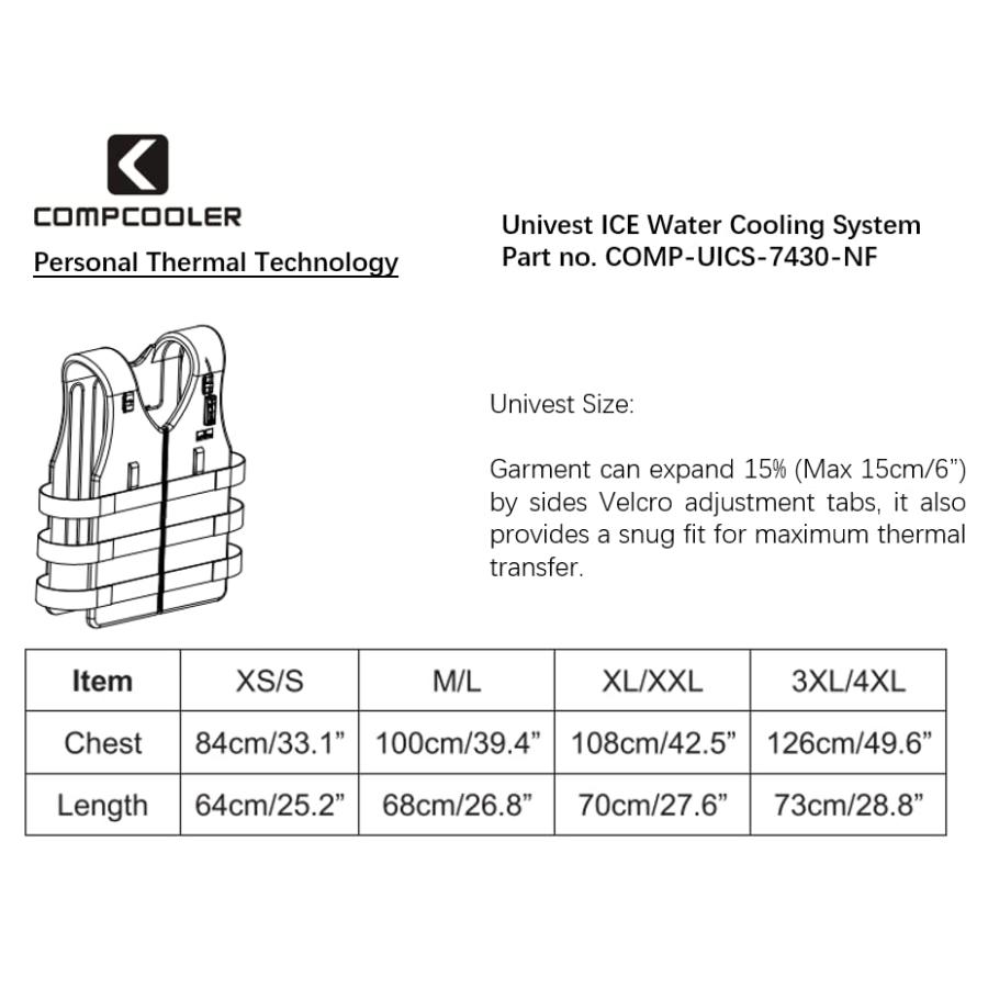 【公式】 COMPCOOLER Univest ICE水冷システム自給式Univestには、3.0 Lブラダーと7.4 Vバッテリーを備えたチュービングラインベストとインテグラルバックパックが含 【PE9230229871】(33099円)