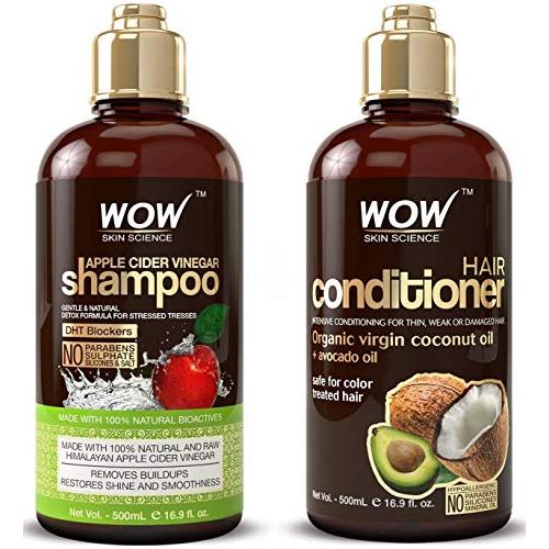 専用出品 WOWりんご酢シャンプー&ヘアーコンディショナーセット (500 ml*2個) ヒマシ油 (200 ml) セットキット-シャイン&育毛アップ 【Z3003012354】(16942円)